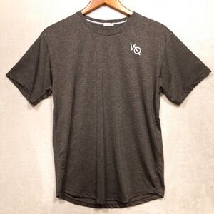 Gymshark Mens Athletic Crewneck T-Shirt Sz.Med/Black Marled/Gym/Vanquish Logo